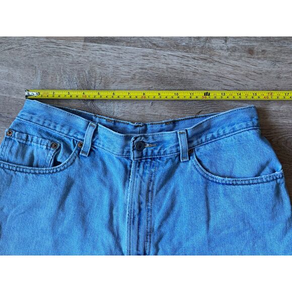 Vintage Levi's 550 Blue Cut Off Denim Shorts Women's Size 30 - Picture 5 of 6